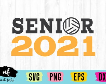 Volleyball Senior 2021 Svg - Etsy