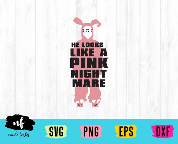 Download Pink Nightmare A Christmas Story SVG Cut File | Etsy