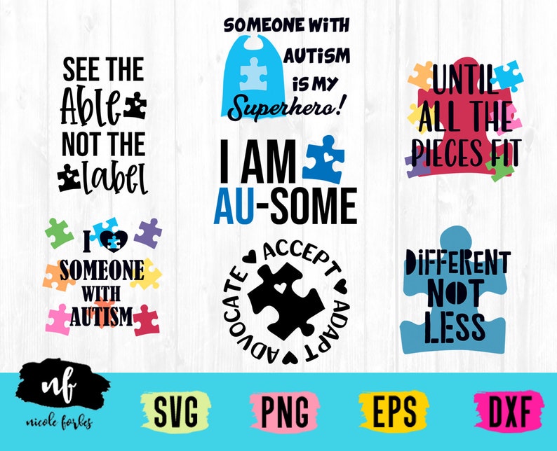 Download Autism SVG Bundle Autism svg April svg Awareness svg | Etsy
