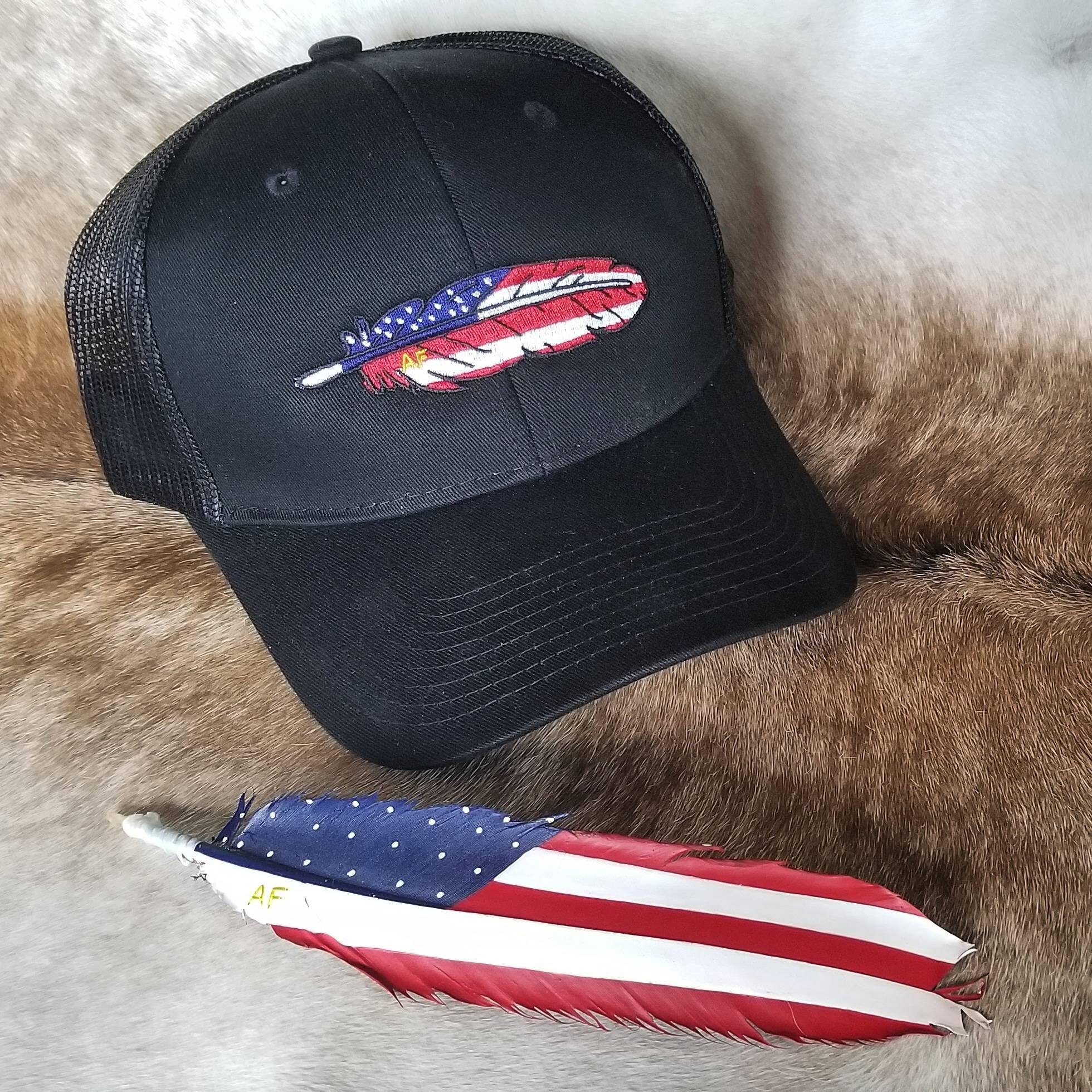 Black American Feathers Hat
