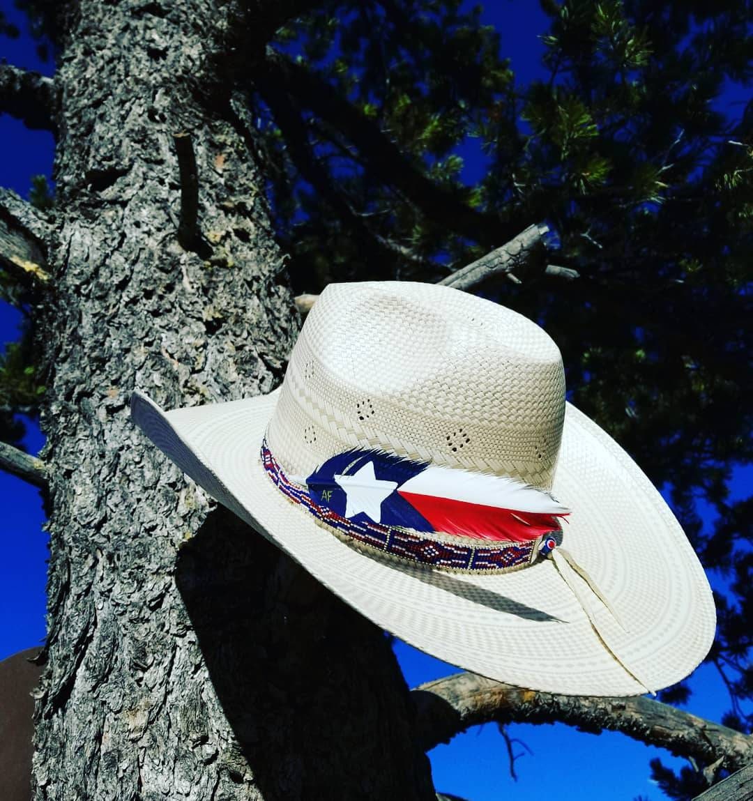 USA 'God Bless America' Cowboy Hat Feather