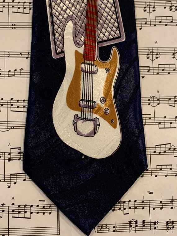 Guitar and Amplifier Theme Necktie