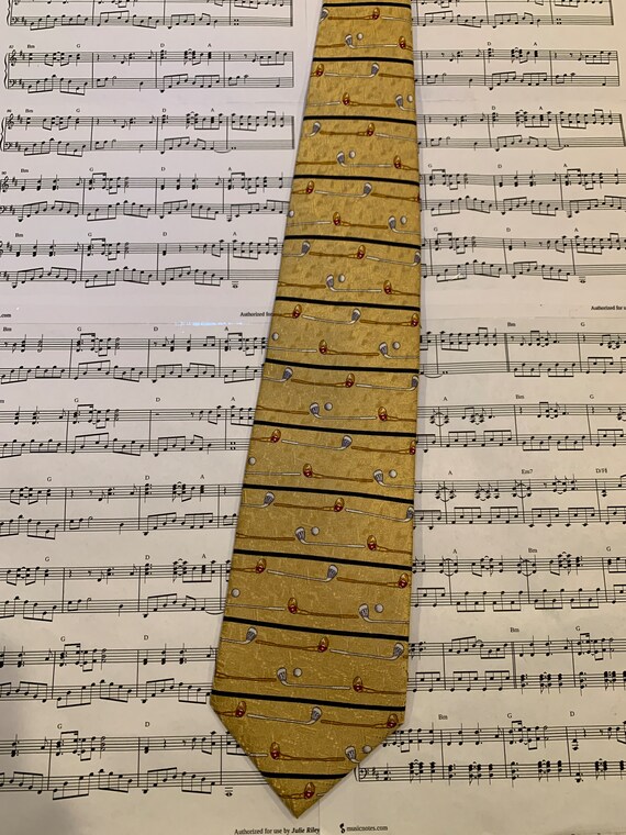 Vintage Golf theme Necktie from Museum Artifacts - image 2
