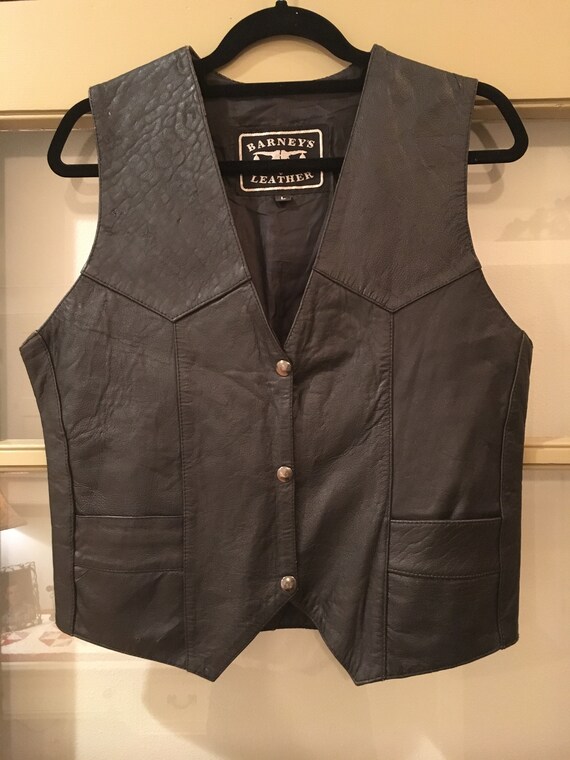 barneys leather vest