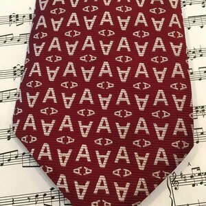 David Hicks Necktie, Designer Tie, &quot;A&quot; necktie by Designer David Hicks, Alphabet Tie, Initial A, David Hicks for Brittania 1971