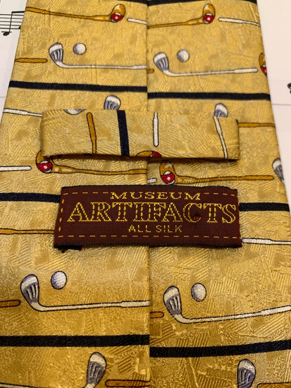 Vintage Golf theme Necktie from Museum Artifacts - image 6