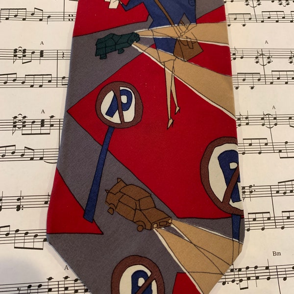 Vintage Beatles Themed Necktie, “Lovely Rita Meter Maid” Tie