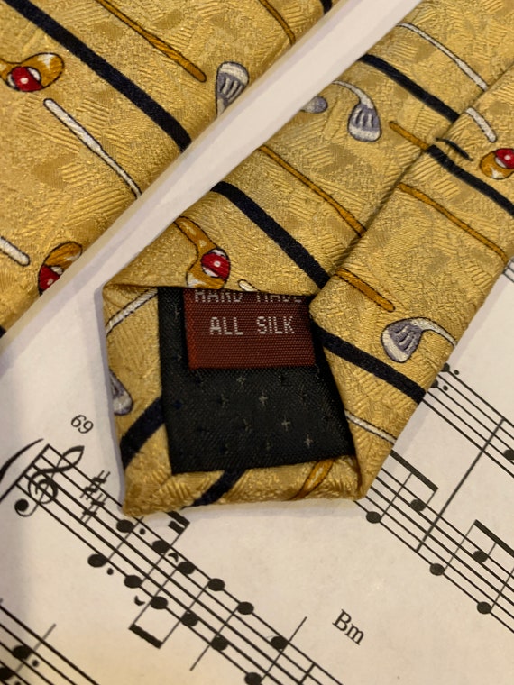 Vintage Golf theme Necktie from Museum Artifacts - image 5