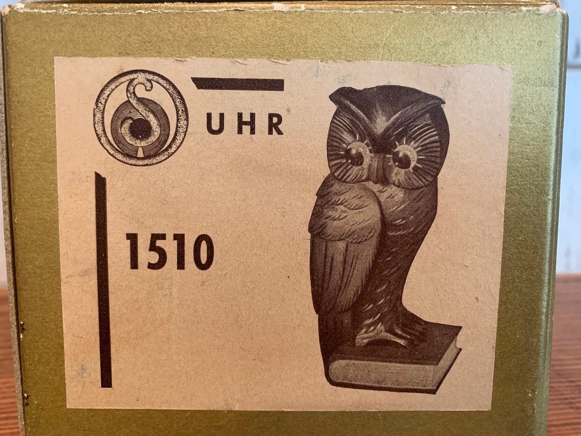 Vintage Oswald Owl Clock 1940's J. Oswald Company Rolling Etsy