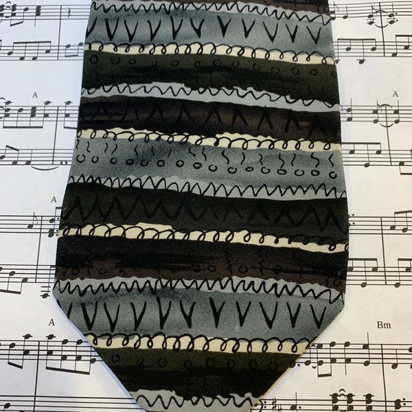 Vintage Jerry Garcia Artwork Necktie, Grateful Dead Guitarist Tie