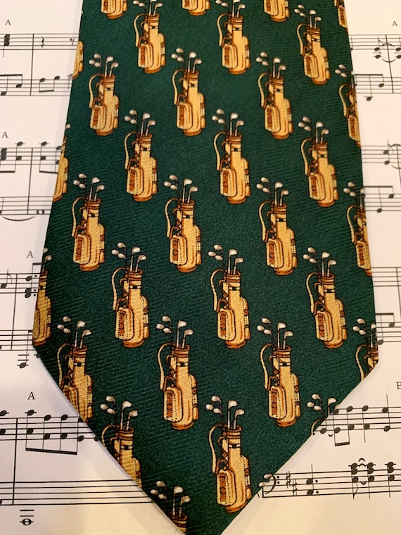 Vintage Museum Artifacts Necktie, Golfing Necktie