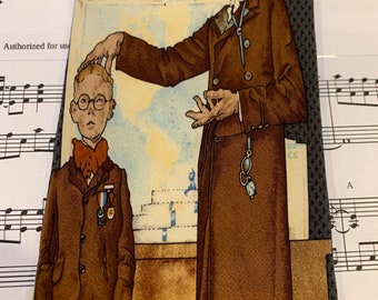 Vintage Norman Rockwell painting Necktie