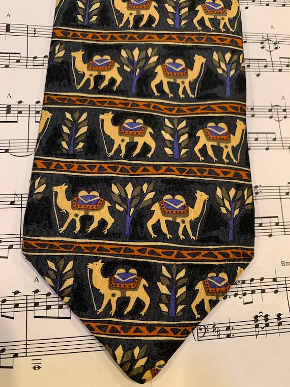 Vintage Camel Print Theme Necktie from Lands End