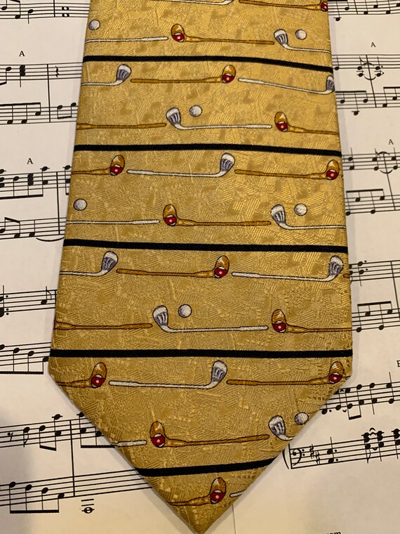 Vintage Golf theme Necktie from Museum Artifacts - image 1