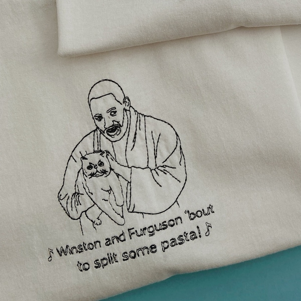 T-shirt brodé Winston and Furguson pour nouvelle fille avec citation