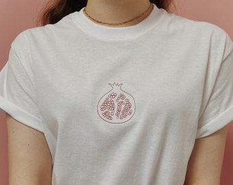 Embroidered Pomegranate T-Shirt