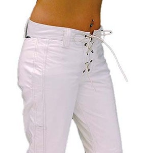 White Leather Pants Etsy Singapore