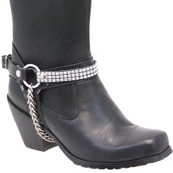 Triple Row Crystal Boot Straps #BS1612CRYS