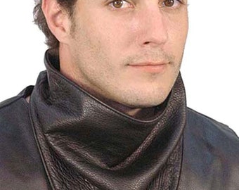 Fleece Lined Ultra Premium Genuine Leather Scarf #A4SCARF