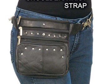 8 X 7 Studded Clip-On Hip Klip Bag W/Removable Strap #PKK15RK