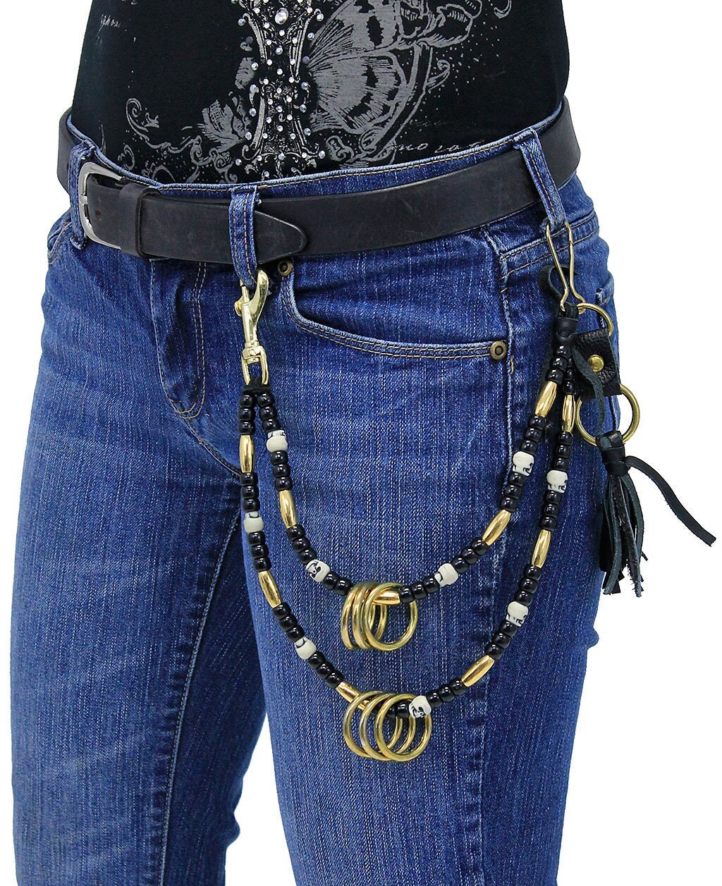 5-Strand Metal Chain Reaction Belt Loop Pants Chain