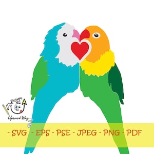 Lovebirds Papagaio Pássaro Papagaio SVG svg pássaro PNG png Pet Cricut Exótico animal de estimação veterinário aviário voo Ai arquivo cortado Silhueta amor