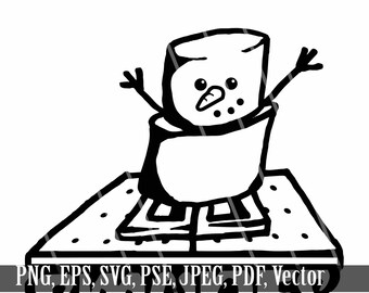 S'mores, smores svg, marshmallow snowman svg,  camping svg, fall svg, smores bar sign, marshmallows svg, melting snowman svg,  HERSHEY'S svg