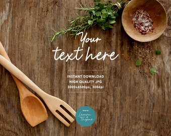 Styled stock photography, Food mockup, Wood background, Rustic wooden kitchen, Quote template, Countryside, High Res, Instant download