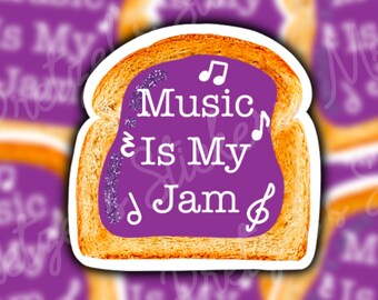 Fiddle / Violin Lets JAM Sticker for Musicians, Jam Music Decal for ...
