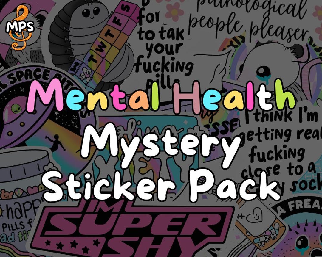 Handmade Mystery Sticker Pack: Mental Health Pack of 10 - Etsy