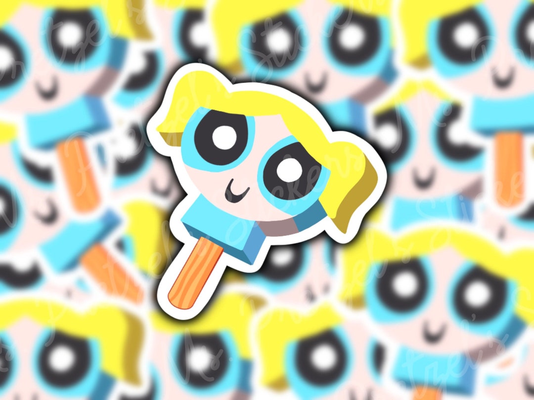 Bubbles Powerpuff Girls Inspired Summer Popsicle Stickers Etsy