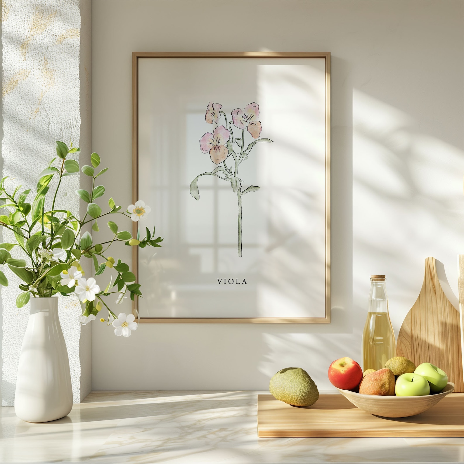 Viola Flower Illustration – Botanical Art Print - Etsy