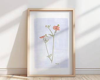 Geumblommaillustration – Botaniskt konsttryck