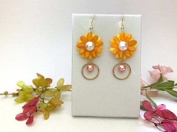 Flower cheap press earrings