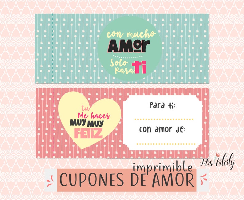 Cupones de Amor Regalo para Novio o Novia San Valentín Etsy