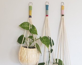 Color block plant hanger, Bohemian, Modern