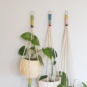 Color block plant hanger, Bohemian, Modern