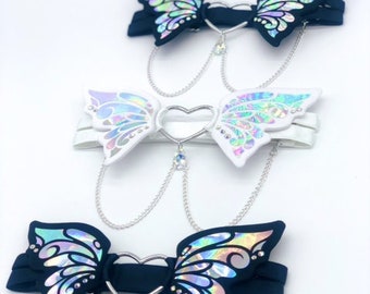 Holographic 3D Butterfly Garter | Lingerie | Holographic Fashion | Statement | Wedding Garter | Kawaii | Unique | Festival | Rave | Pride