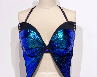 Black Holographic Butterfly Bra Rave Outfit Festival Bra Butterfly Costume  Burning Man Drag Queen Costume Pride Carnival -  Norway