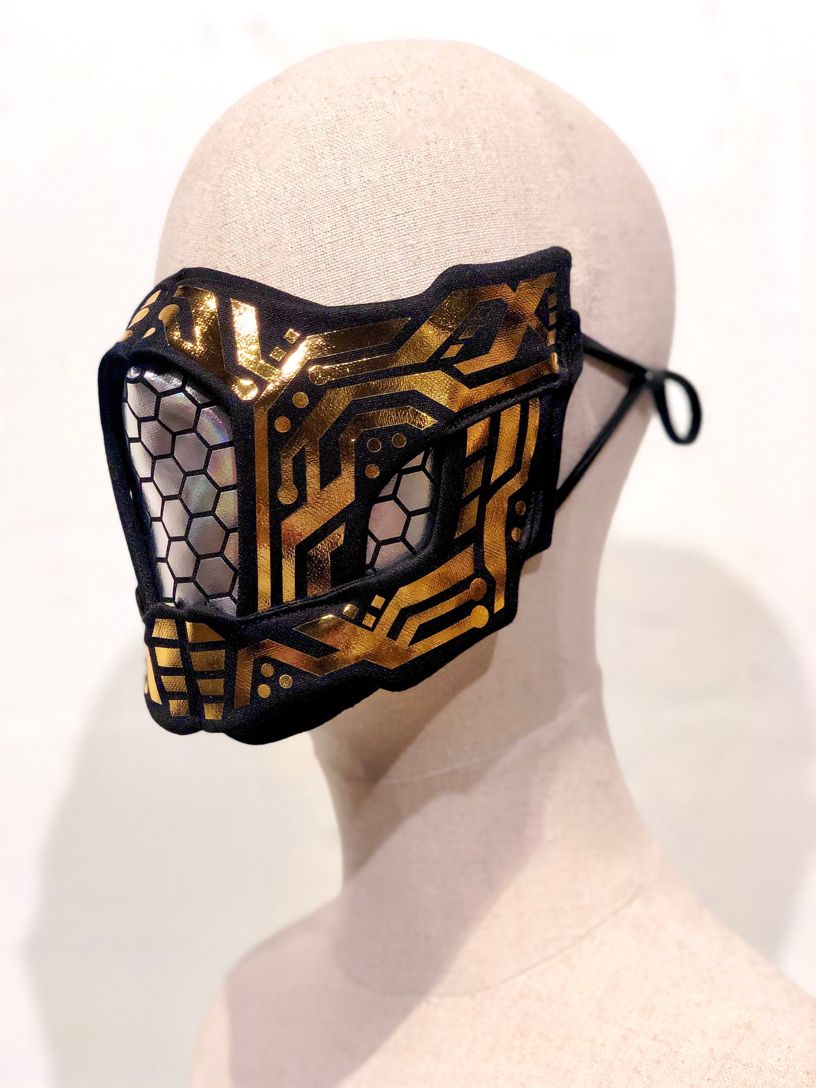 Firewall 3D Cyberpunk Face Mask Robot Circuitry Etsy