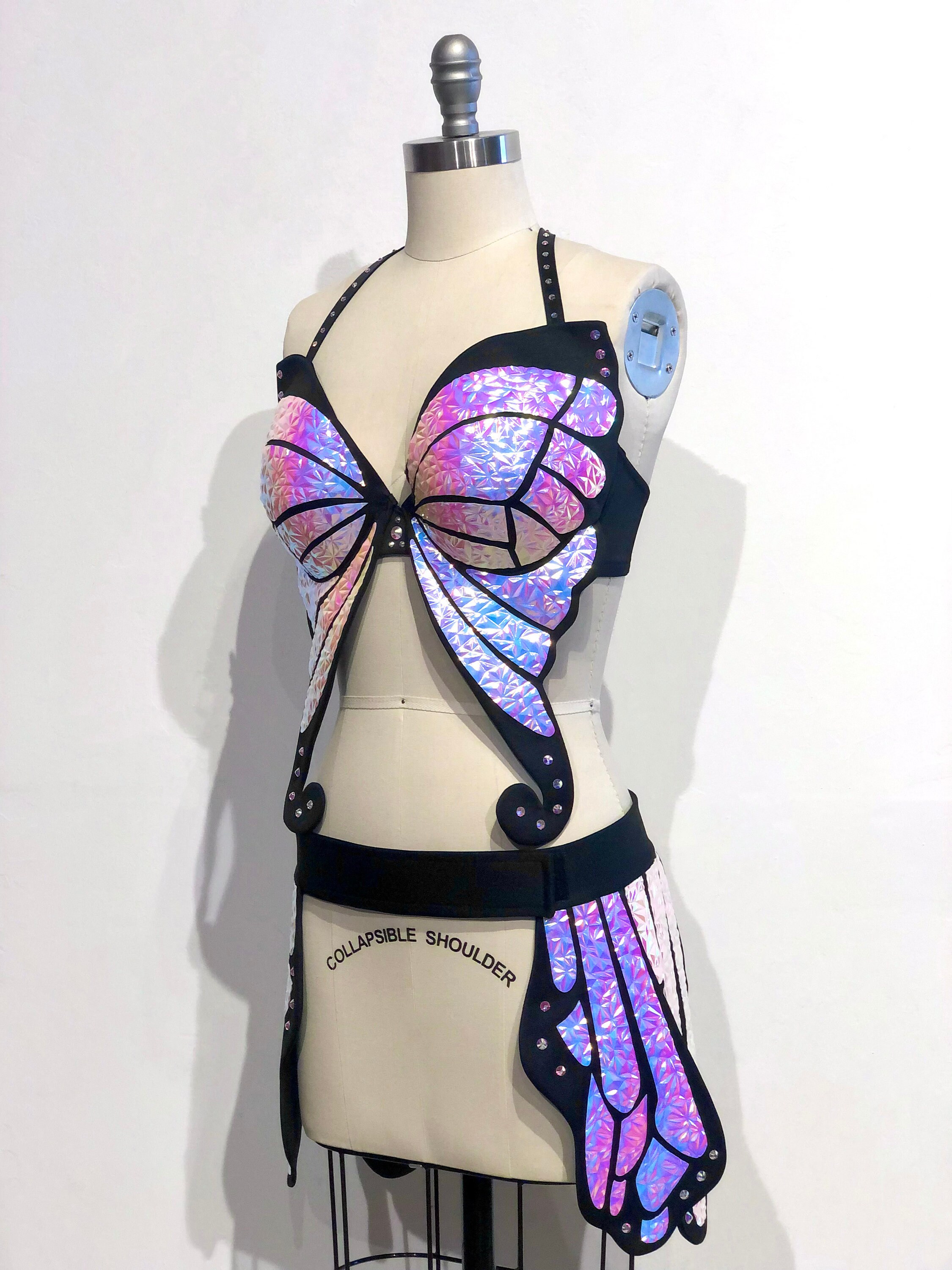 Holographic Butterfly Outfit | Rave Outfit | EDC Outfit | Butterfly ...
