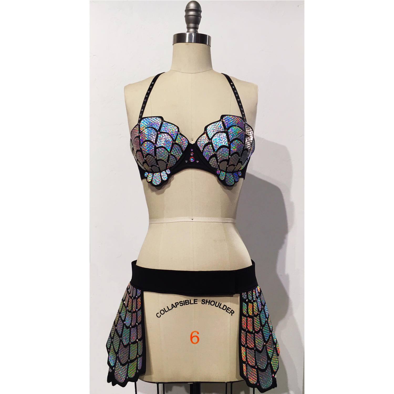 Black Holographic Butterfly Bra Rave Outfit Festival Bra Butterfly Costume  Burning Man Drag Queen Costume Pride Carnival -  Hong Kong