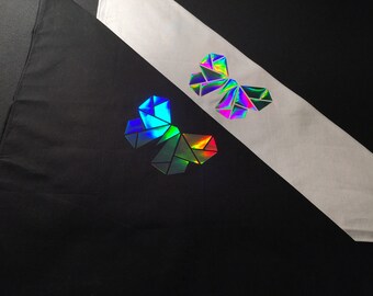 Holographic Butterfly Bandana | Rave Bandana | Face Mask | Dust Mask | EDC | Burning Man | Hologram | Gifts Under 20