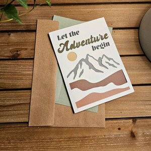 Let the Adventure Begin Card | Graduation Card | Travel Card | Vacation Card | Desert Card | Neutral Card | Pastel Card | Graduation Gift