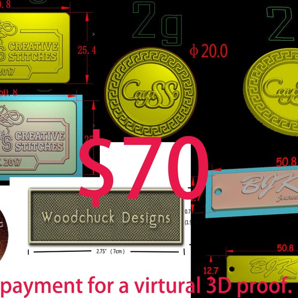 Pago anticipado para una prueba virtual 3D( Digital Proof)-metalthingsart@gmail.com