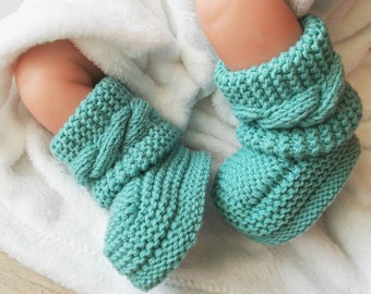 Cute Baby Boots / Baby Ugg Booties / PDF Knitting Pattern / 3-6, 6-12 months