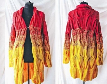 Amazing Oversize Cardigan With Plate For Adults / Woman Cardigan With Sleeves / PDF Pattern