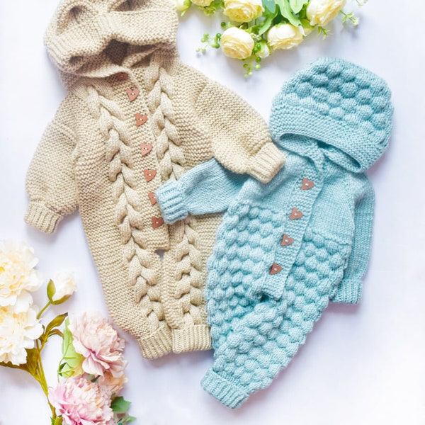 Knit Baby Romper - Etsy