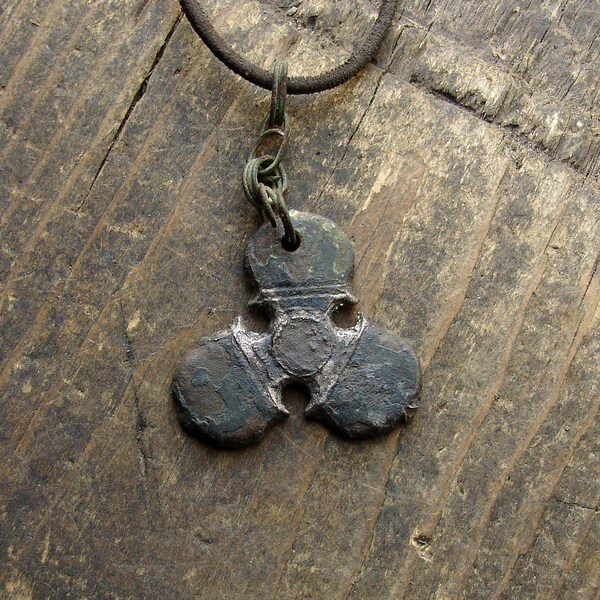 Rare Ancient Triquetra Pendant (Mount) Ancient Trefoil, Antique Valknut, 8th-10th Century AD, Antique Triquetra, Antique Triquetra Necklace