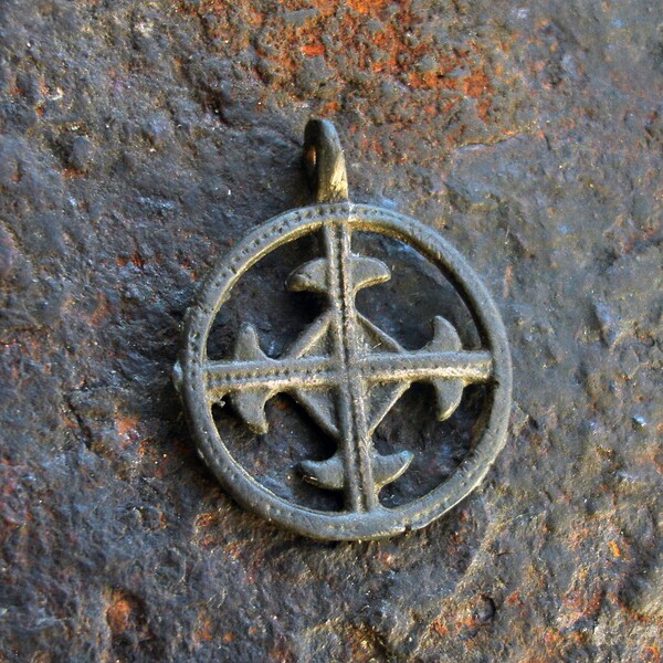 Ancient Viking Age Odin's Sun Cross in Fine Condition / Genuine Viking Sun Cross Pendant / Sonnenkreuz 10th-11th AD